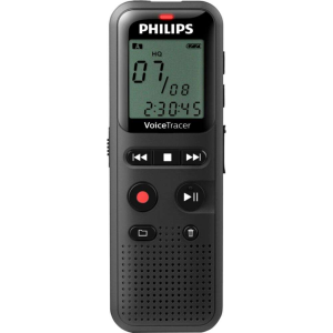 Philips DVT 1160 VoiceTracer USB, 1.3&quot; fekete diktafon