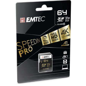Emtec &quot;SpeedIN&quot; 64GB UHS-I/U3/V30 95/85 MB/s SDXC Memóriakártya