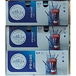Duralex Prisme Marine kék, üveg pohár, 17cl, 6db