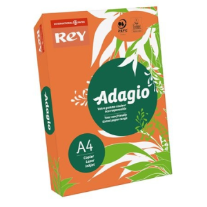 REY Adagio színes másolópapír, narancssárga, A4, 80 g, 500 lap/csomag (code 21)