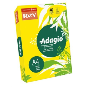 REY Adagio színes másolópapír, intenzív sárga, A4, 80 g, 500 lap/csomag (code 66)