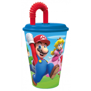 Javoli Super Mario Szívószálas pohár 430 ml.