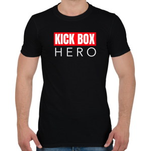 PRINTFASHION KICK BOX HERO - Férfi póló - Fekete