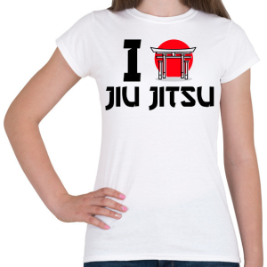PRINTFASHION I love Jiu Jitsu - Női póló - Fehér