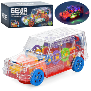  Gear Off-Road Vehicle Átlátszó világítós zenélős önműködő autó No.XC-1101 - Gyerek játék...