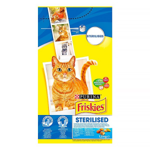 Friskies állateledel száraz purina friskies sterilcat ivartalanított macskáknak lazaccal és zöldségekkel 1,5kg 12460370