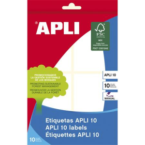 APLI Etikett, 50x70 mm, kézzel írható, kerekített sarkú, apli, 40 etikett/csomag 01657