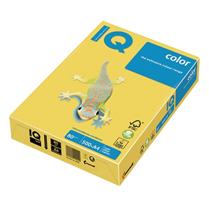IQ Fénymásolópapír színes iq color a/4 80 gr intenzív sárga ig50 500 ív/csomag iqc480/i/ig50