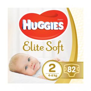 Huggies Huggies Elite Soft újszülött pelenka 2, 4-6 kg, 82 db