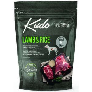 Kudo Junior Medium &amp; Maxi Lamb &amp; Rice Low Grain 3 kg