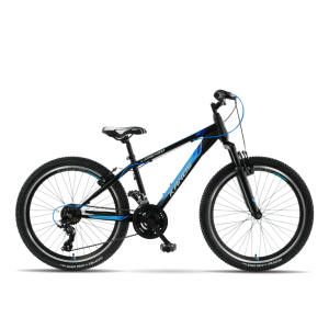 KANDS ® Lorenzo Gyerek kerékpár 24'' 130-165 cm magasság, Fekete/Kék