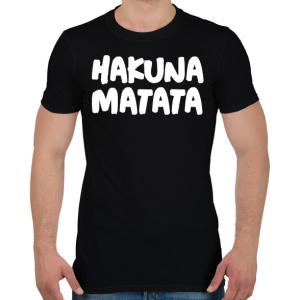 PRINTFASHION HAKUNA MATATA - Férfi póló - Fekete