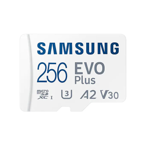 SMG PCC Memóriakártya, EVO Plus microSD kártya (2021) 256GB, CLASS 10, UHS-1, U3, V30, A2, + Adapter, R130/W
