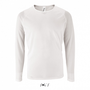 SOL&#039;S Férfi póló SOL&#039;S SO02071 Sol&#039;S Sporty Lsl Men - Long-Sleeve Sports T-Shirt -M, White