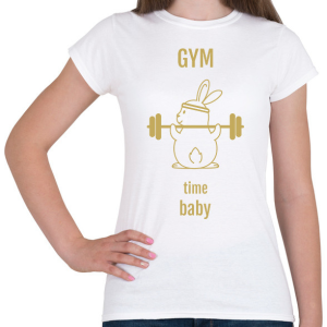 PRINTFASHION gym time baby - Női póló - Fehér