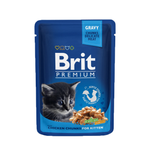 Brit Premium Cat alutasak Chicken Chunks for Kitten 100g