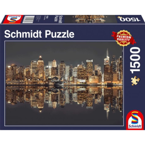 Schmidt New York felhőkarcolói az éjben, 1500 db-os puzzle (58382, 18762-183) (58382, 18762-183) - Kirakós, Puzzle