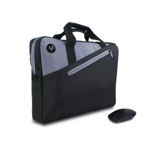 NGS Master Kit 15.6" notebook táska + vezeték nélküli optikai egér fekete-szürke (Master Kit fekete-sz&#252;rke) - Notebook Táska