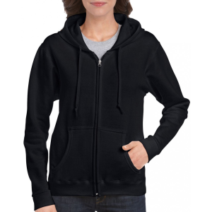 GILDAN Női kapucnis pulóver Gildan GIL18600 Heavy Blend™ Ladies&#039; Full Zip Hooded Sweatshirt -XL, Black