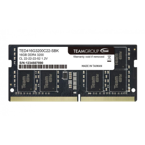 Team Group 32GB 3200MHz DDR4 SODIMM RAM Team Group Elite CL22 (TED432G3200C22-S01)