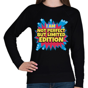 PRINTFASHION NOT PERFECT BUT LIMITED EDITION - Női pulóver - Fekete