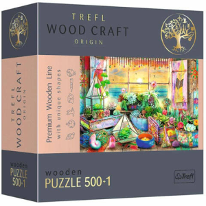 Trefl Wood Craft: Tengerparti nyaralóház fa puzzle 500+1 db-os – Trefl