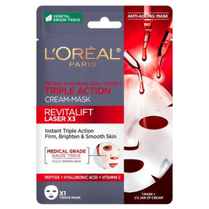 L´Oréal Paris L'Oréal Paris Revitalift Laser X3 Triple Action Cream-Mask arcmaszk 28 g nőknek