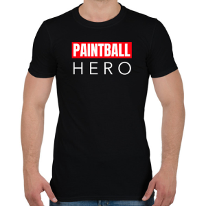 PRINTFASHION PAINTBALL HERO - Férfi póló - Fekete