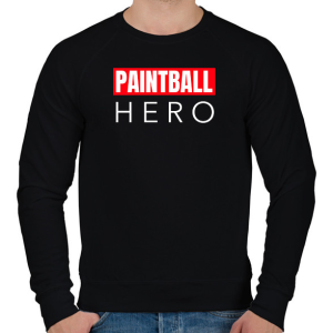 PRINTFASHION PAINTBALL HERO - Férfi pulóver - Fekete