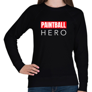 PRINTFASHION PAINTBALL HERO - Női pulóver - Fekete