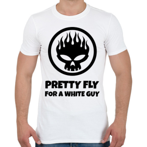 PRINTFASHION PRETTY FLY FOR A WHITE GUY - Férfi póló - Fehér