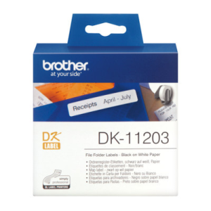 Brother Címkenyomtató etikett szalag (DK Label), 17 mm x 87 mm, öntapadó, Brother (DK-11203)