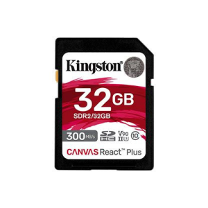 Kingston 32GB SDHC Kingston Canvas React Plus CL10 UHS-II U3 V90 memóriakártya (SDR2/32GB)