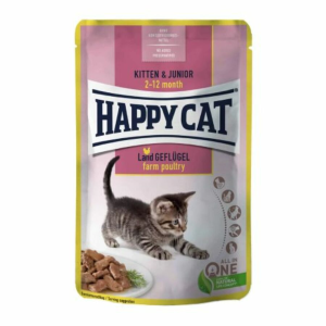 Happy Cat Pouch Szósz Kitten-Junior Baromfi 85g