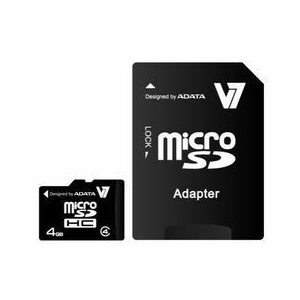 V7 4GB SDHC micro memória kártya +adapter V7 (VAMSDH4GCL4R-1E)