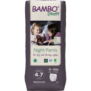 Bambo Nature Night Pants Girl 4-7 years, 10 db, 15-35 kg