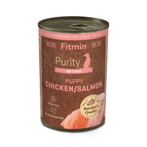 Fitmin Dog Purity tin PUPPY salmon with chicken 6x400 g