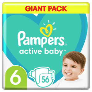Pampers Active Baby 6 Extra Large (13-18 kg) pelenka 56 db
