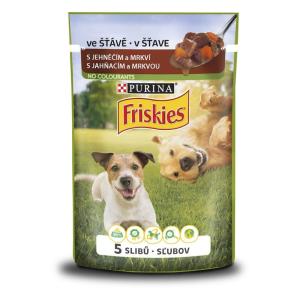 Friskies VitaFit Adult Alutasakos kutyaeledel, Bárány és Sárgarépalé, 20 x 100 g