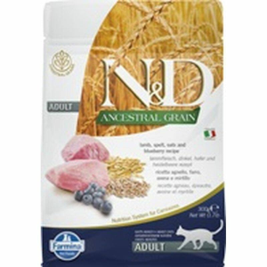 N&D N&D Cat Ancestral Grain bárány, tönköly, zab&áfonya adult 300g