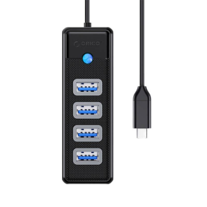 Orico 4x USB 3.0 Hub fekete (PW4U-C3-015-BK-EP) (PW4U-C3-015-BK-EP)
