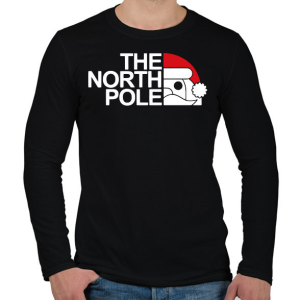 PRINTFASHION The north pole - Márka paródia - Férfi hosszú ujjú póló - Fekete