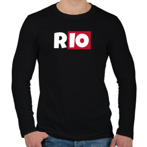 PRINTFASHION RIO - Férfi hosszú ujjú póló - Fekete