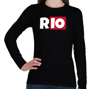 PRINTFASHION RIO - Női hosszú ujjú póló - Fekete