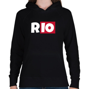 PRINTFASHION RIO - Női kapucnis pulóver - Fekete