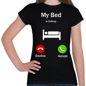 PRINTFASHION My bed - Női póló - Fekete
