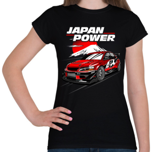 PRINTFASHION Japan Power Racing - Női póló - Fekete
