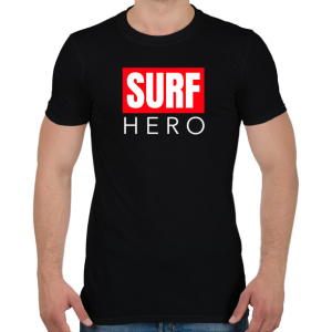 PRINTFASHION SURF HERO - Férfi póló - Fekete