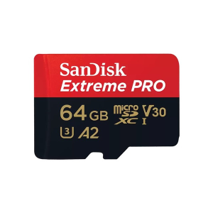 Sandisk 64 GB MicroSDXC Card Extreme Pro (200/90 MB/s, Class 10, UHS-I U3, V30, A2)
