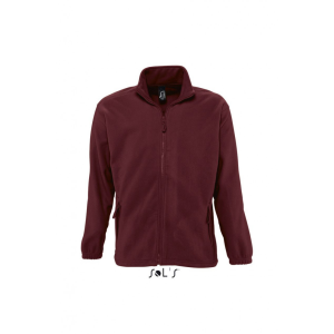 SOL&#039;S Uniszex kabát SOL&#039;S SO55000 Sol&#039;S north Men - Zipped Fleece Jacket -4XL, Burgundy